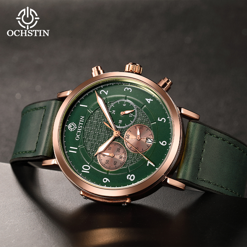 Leather Watch Band Men - OCHSTIN New Model Magnetic Buckle Luminous