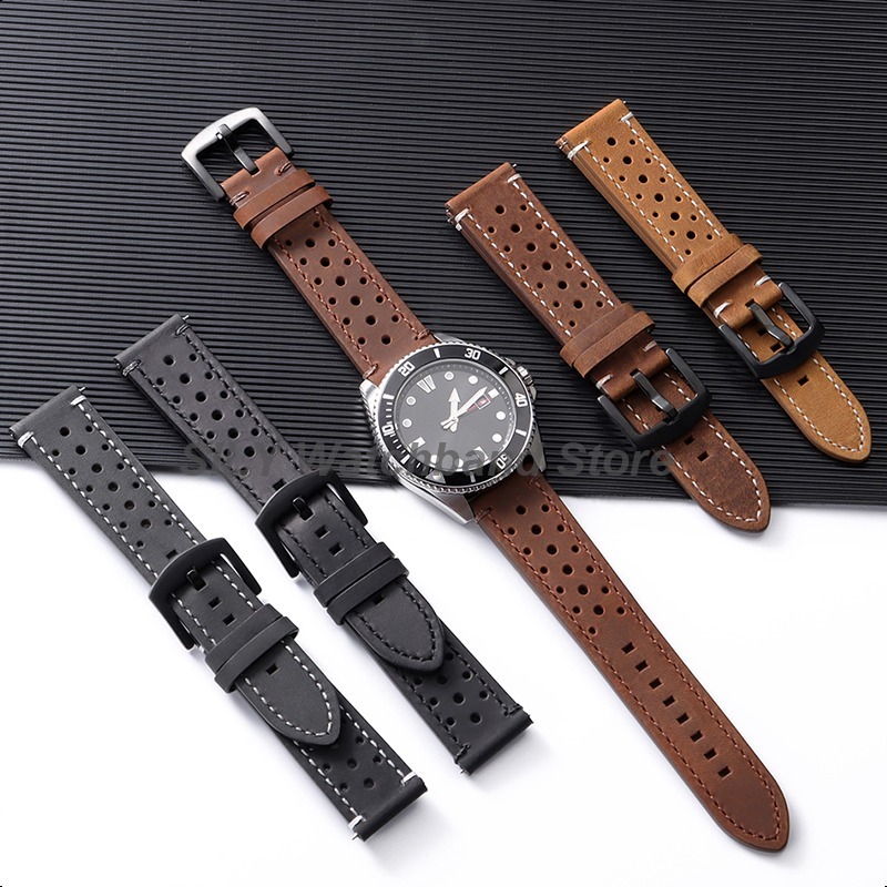 Canvas Strap Watch - for Seiko for Omega Cowhide Leather