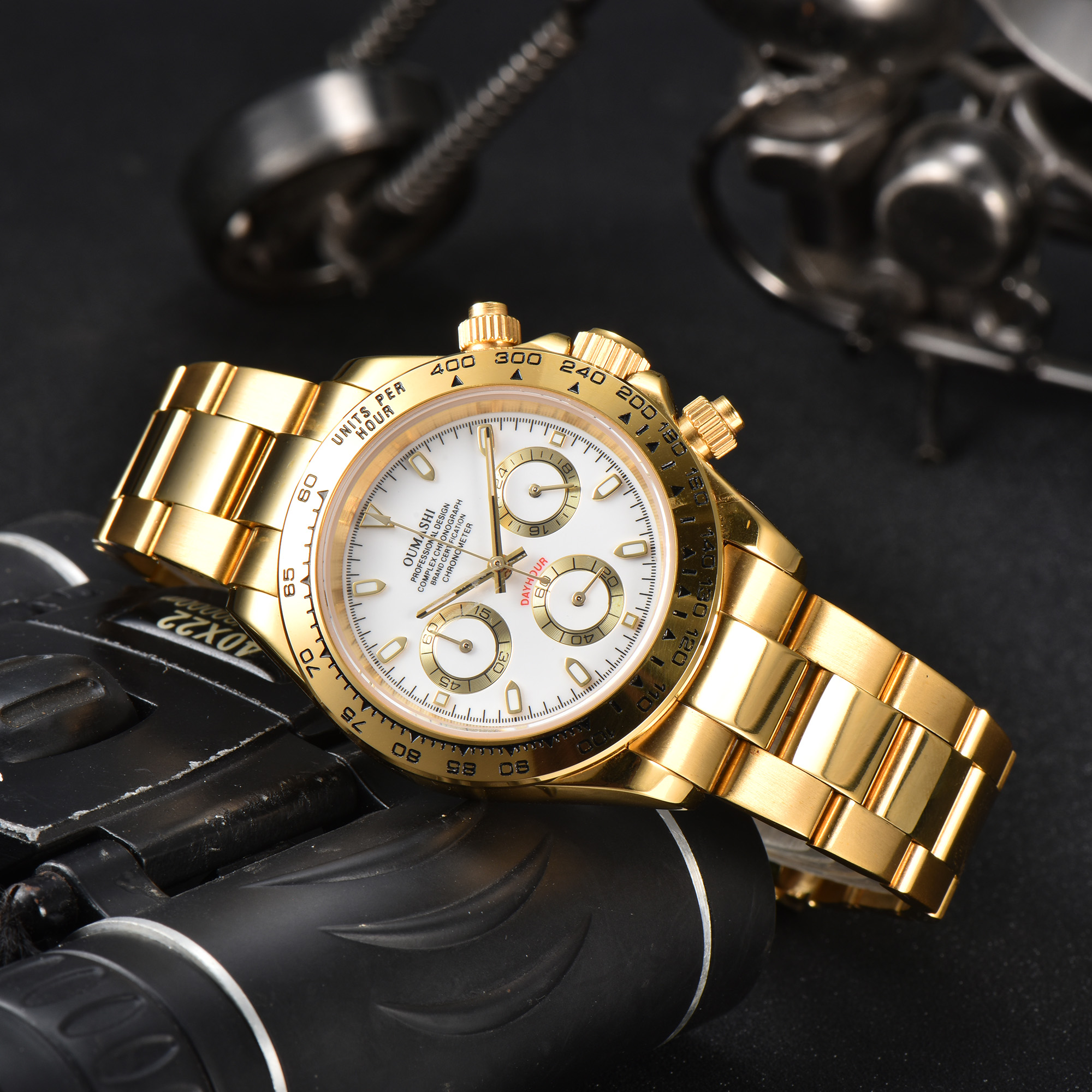 39mm VK63 watch Gold Stainless - Stainless Bracelet Diver avaliação e preço