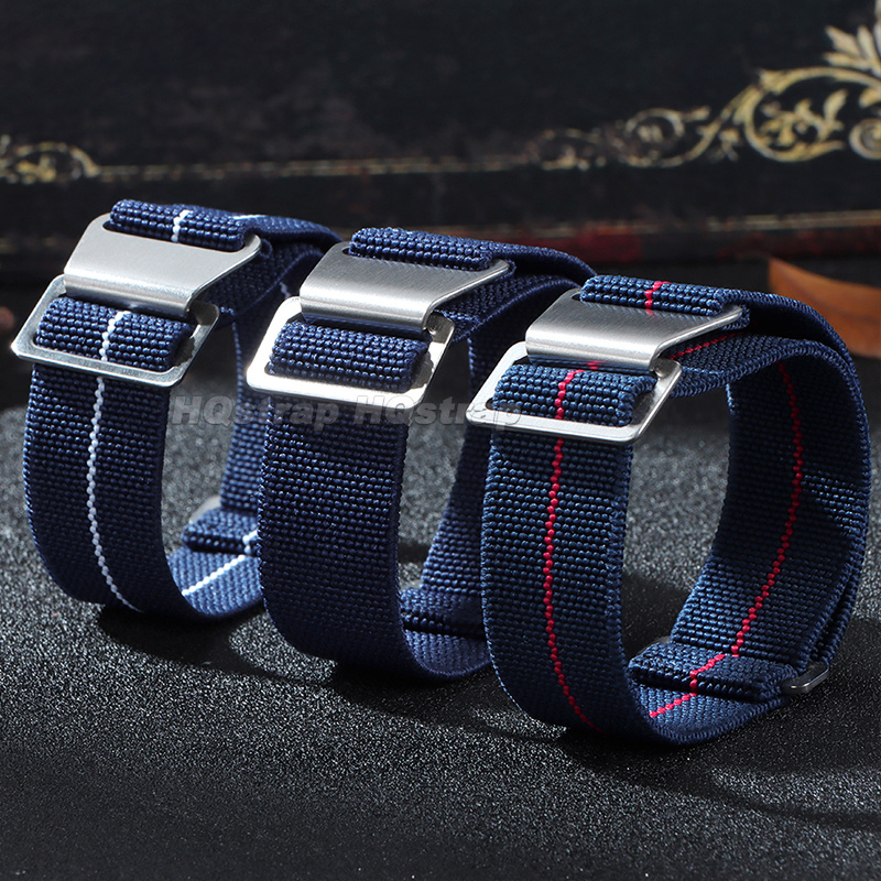 18/20/22mm Elastic Nylon Watch - Parachute Strap Elastic avaliação e preço