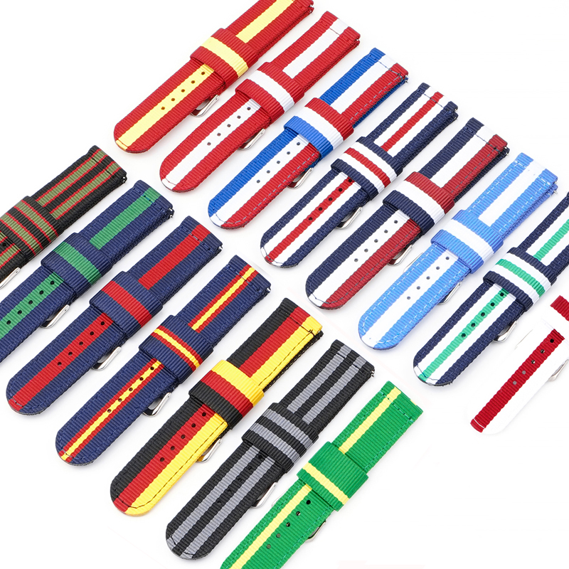 Nylon Watch Strap 20mm 22mm Qu - Canvas Strap Watch avaliação e preço