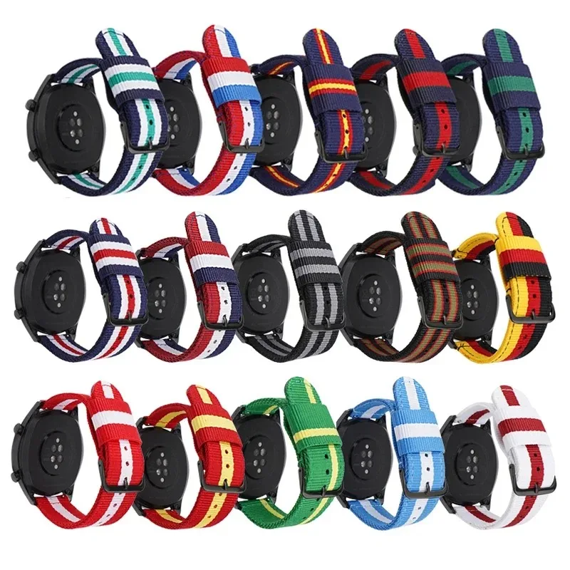 Nylon Watch Strap 20mm 22mm Qu - Canvas Strap Watch avaliação e preço