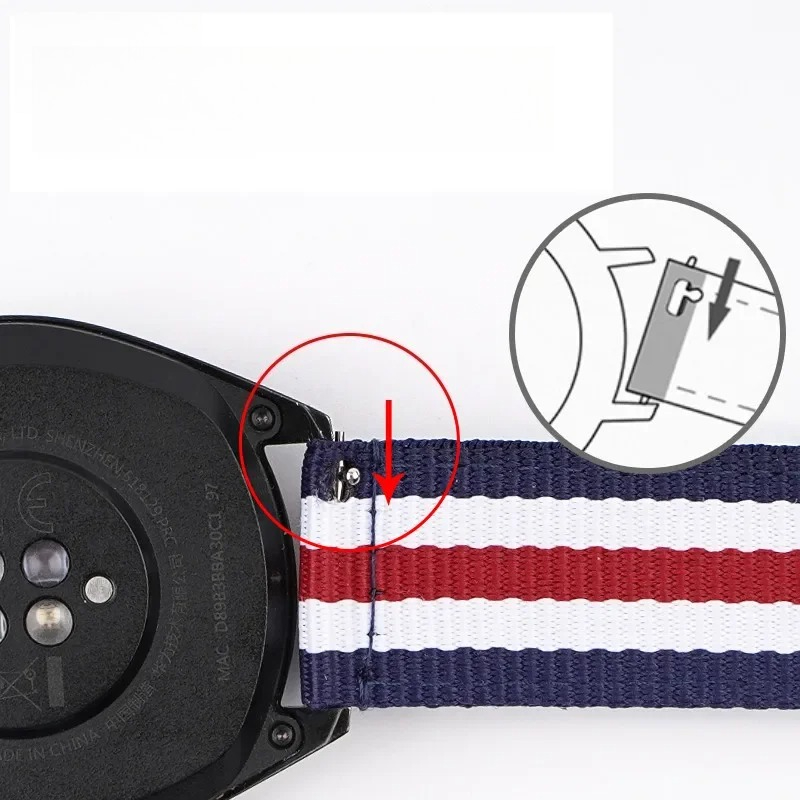 Nylon Watch Strap 20mm 22mm Qu - Canvas Strap Watch avaliação e preço