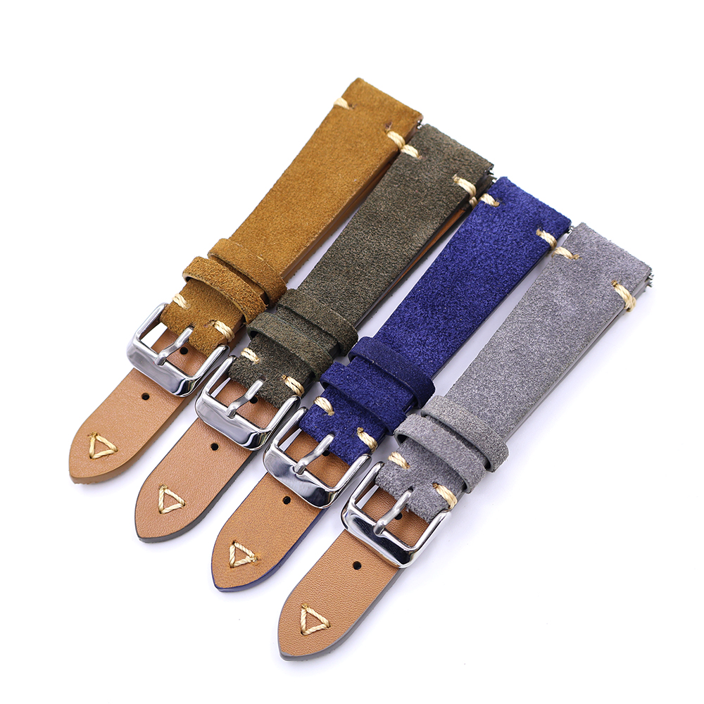 Suede Leather Watch Strap 20mm - Suede Strap Watch avaliação e preço