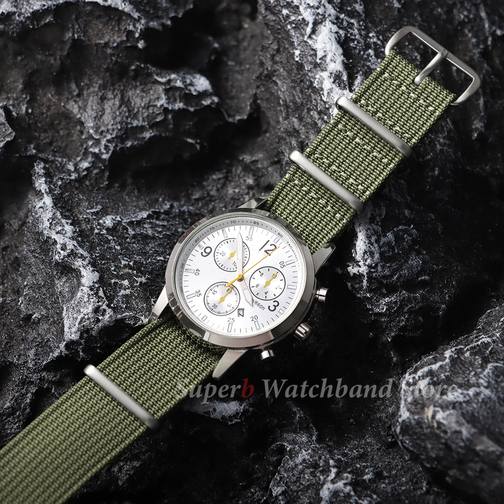 18mm 19mm 20mm 22mm New Ribbed - Canvas Strap Watch avaliação e preço