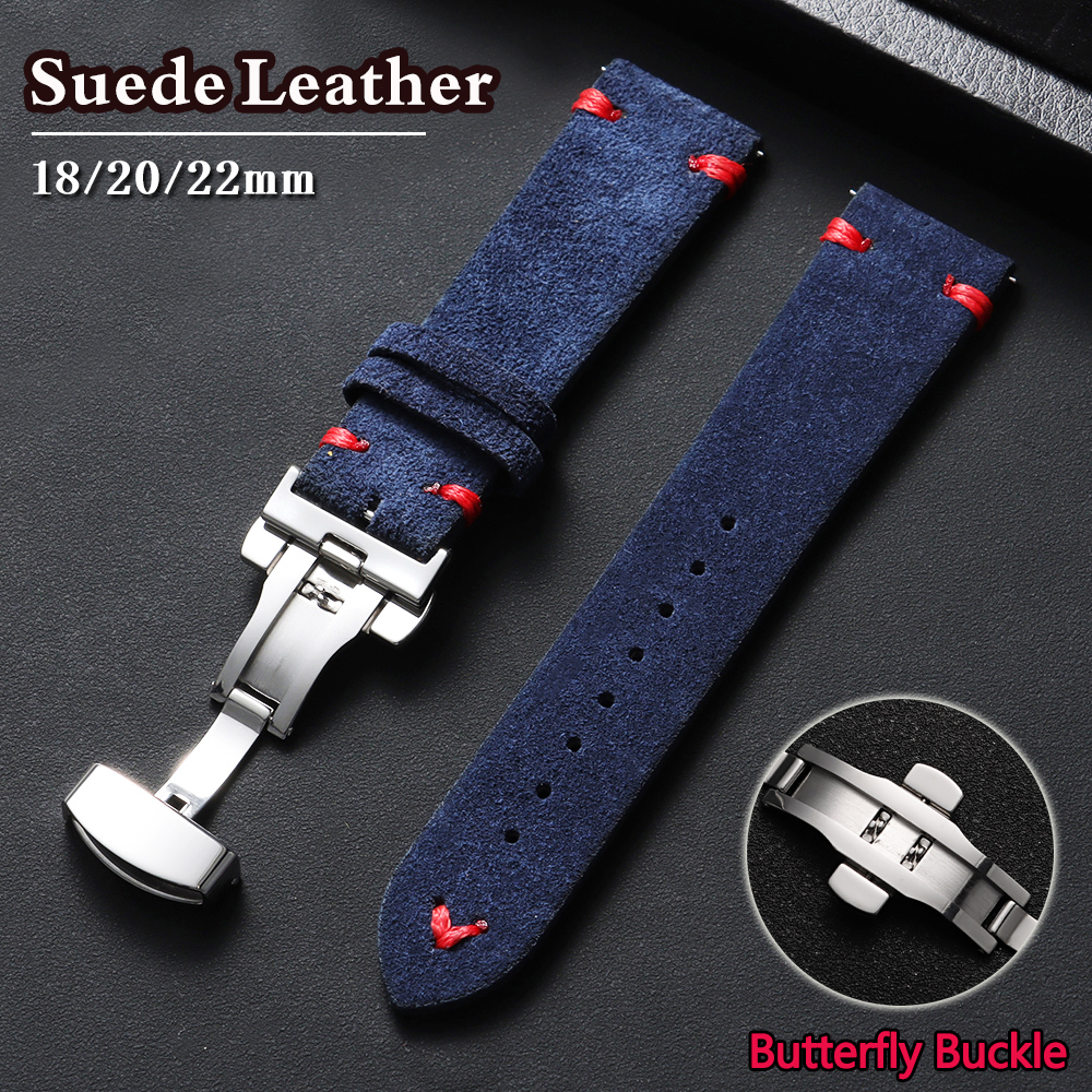 Suede Leather Watch Strap 18mm - Suede Strap Watch avaliação e preço