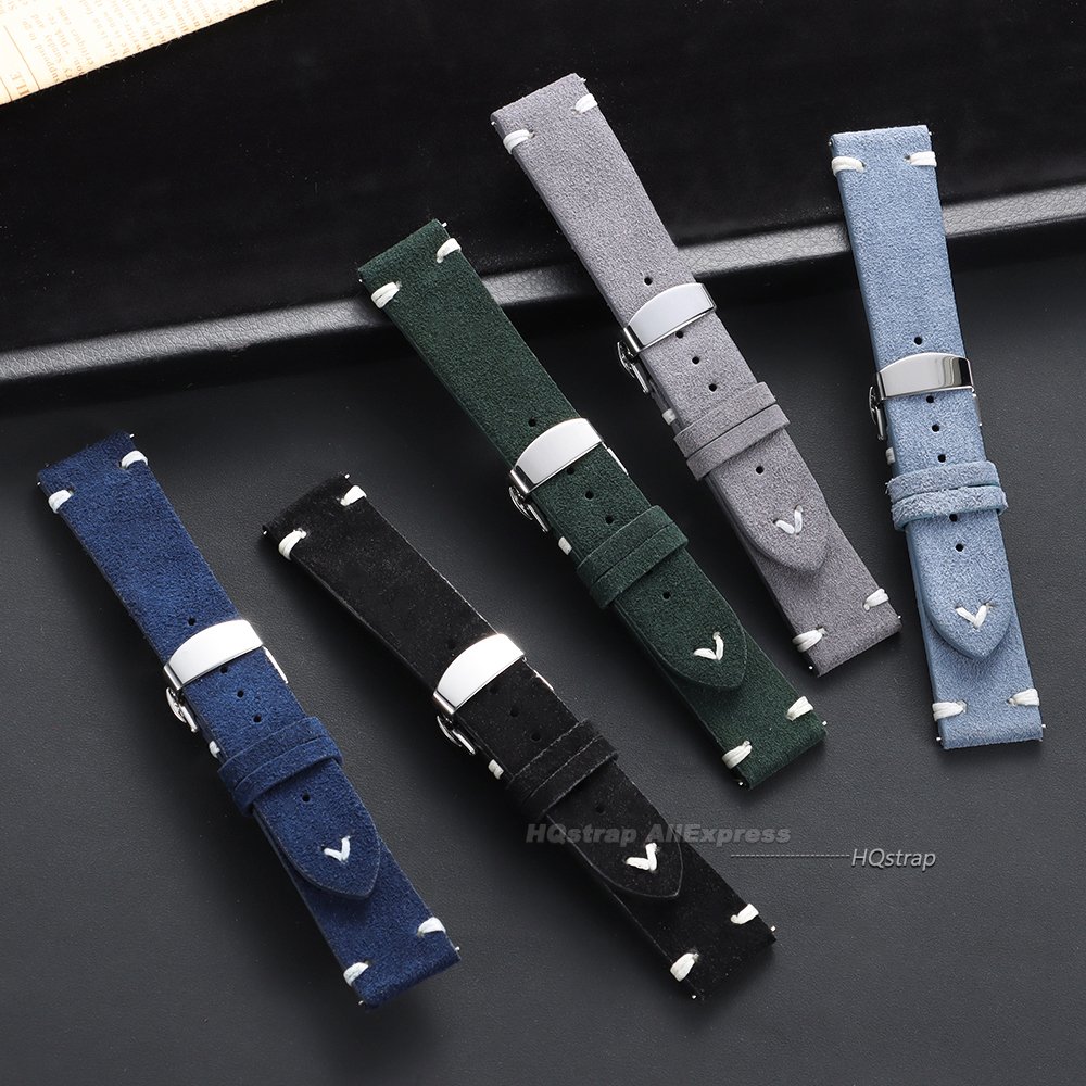 Suede Leather Watch Strap 18mm - Suede Strap Watch avaliação e preço