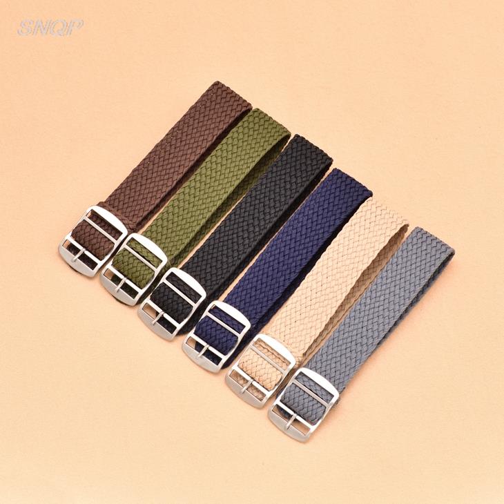 20mm 22mm Black Navy solid col - Perlon Strap Woven avaliação e preço
