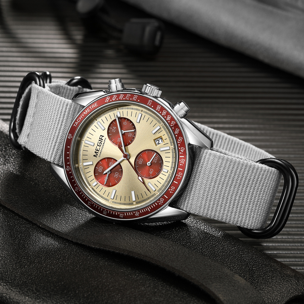 MEGIR New Luxury Men's Watches - Canvas Strap Watch avaliação e preço