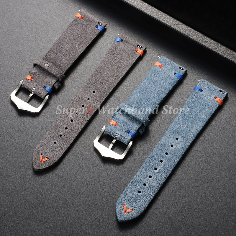 Suede Leather Watch Strap 18mm - Suede Strap Watch avaliação e preço
