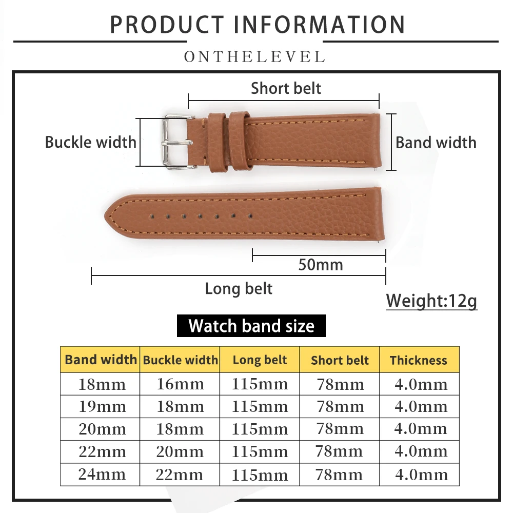 Universal Genuine Leather Watc - Leather Strap Quick Release avaliação e preço