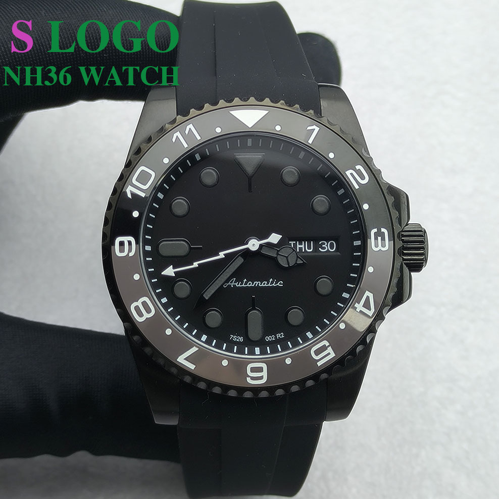 40MM NH36 Watch Black Men's St - Stainless Bracelet Diver avaliação e preço