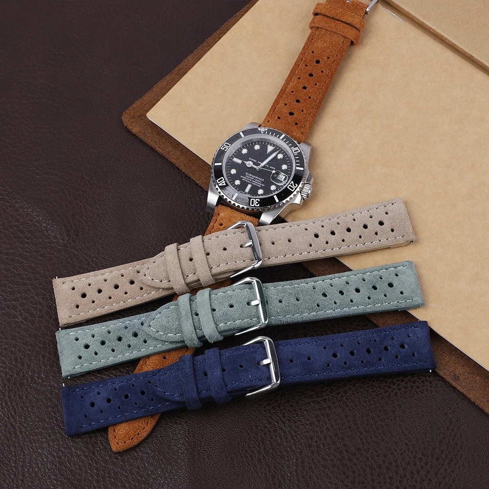 Suede Leather Watch Band 18mm  - Suede Strap Watch avaliação e preço
