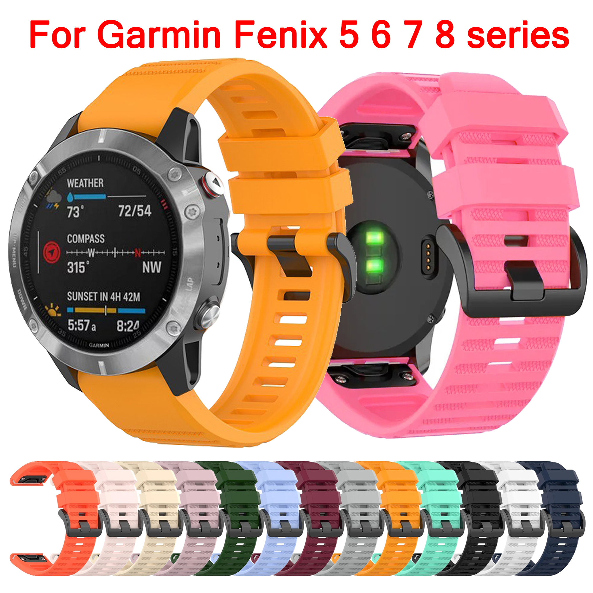 QuickFit 26mm 20mm 22mm Watchb - Silicone Watch Band 22Mm avaliação e preço