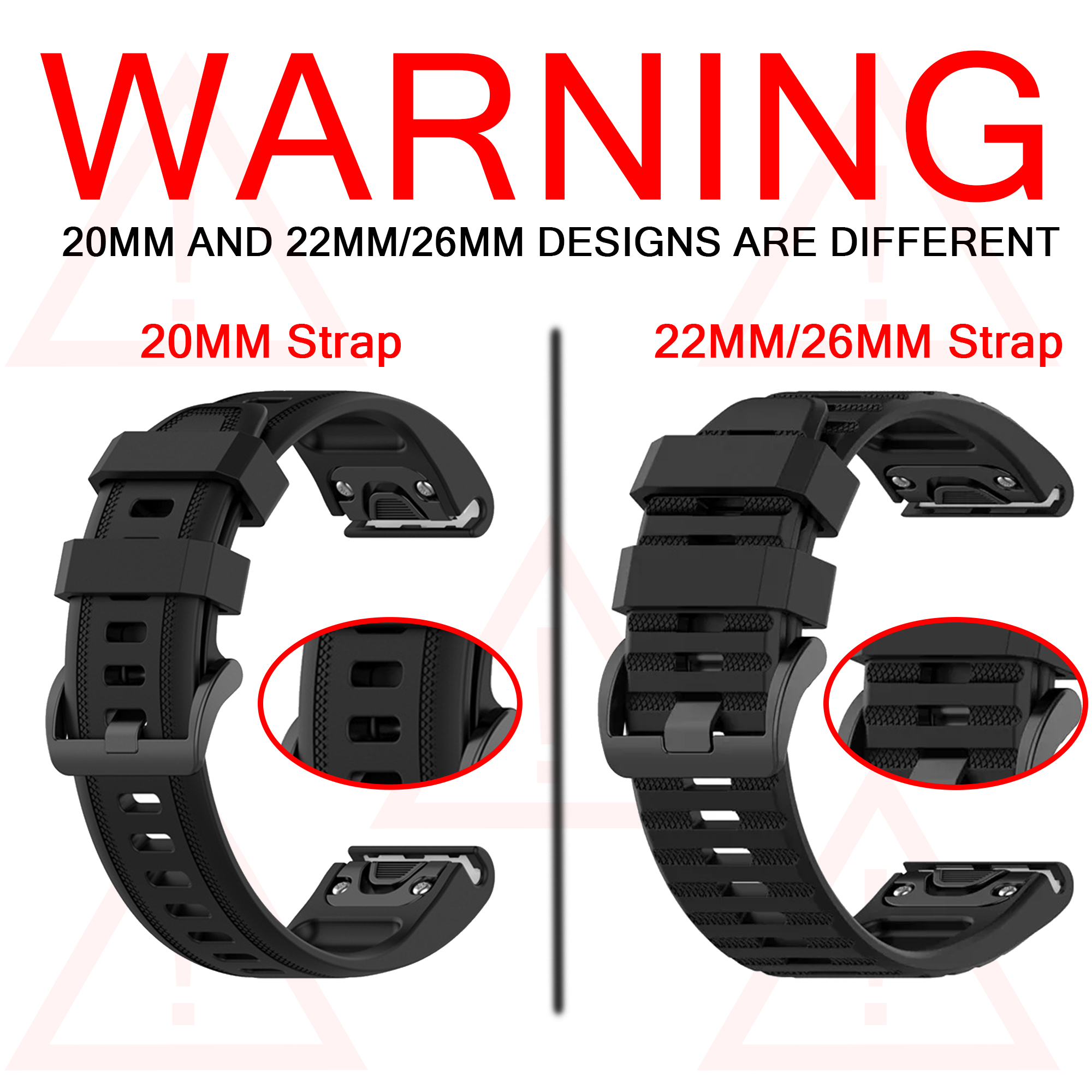 QuickFit 26mm 20mm 22mm Watchb - Silicone Watch Band 22Mm avaliação e preço