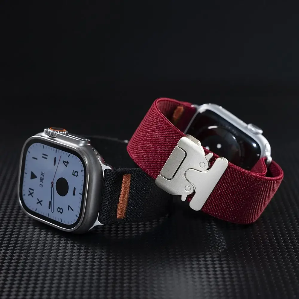 Nylon Strap for Apple Watch ba - Parachute Strap Elastic avaliação e preço