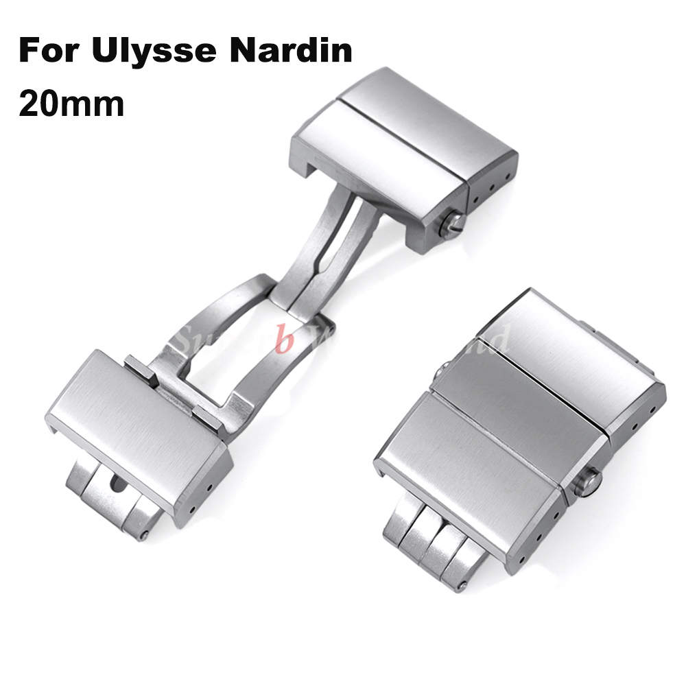 20mm For Ulysse Nardin Watchba - Butterfly Clasp Deployant avaliação e preço