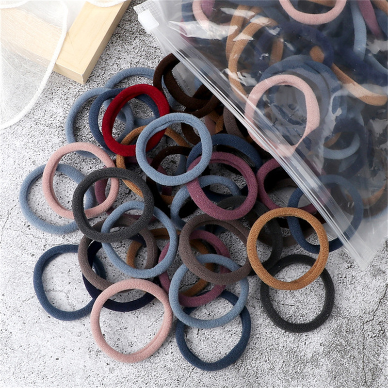 50PCS/Set Women Girls Basic Ha - Silicone Band Women avaliação e preço