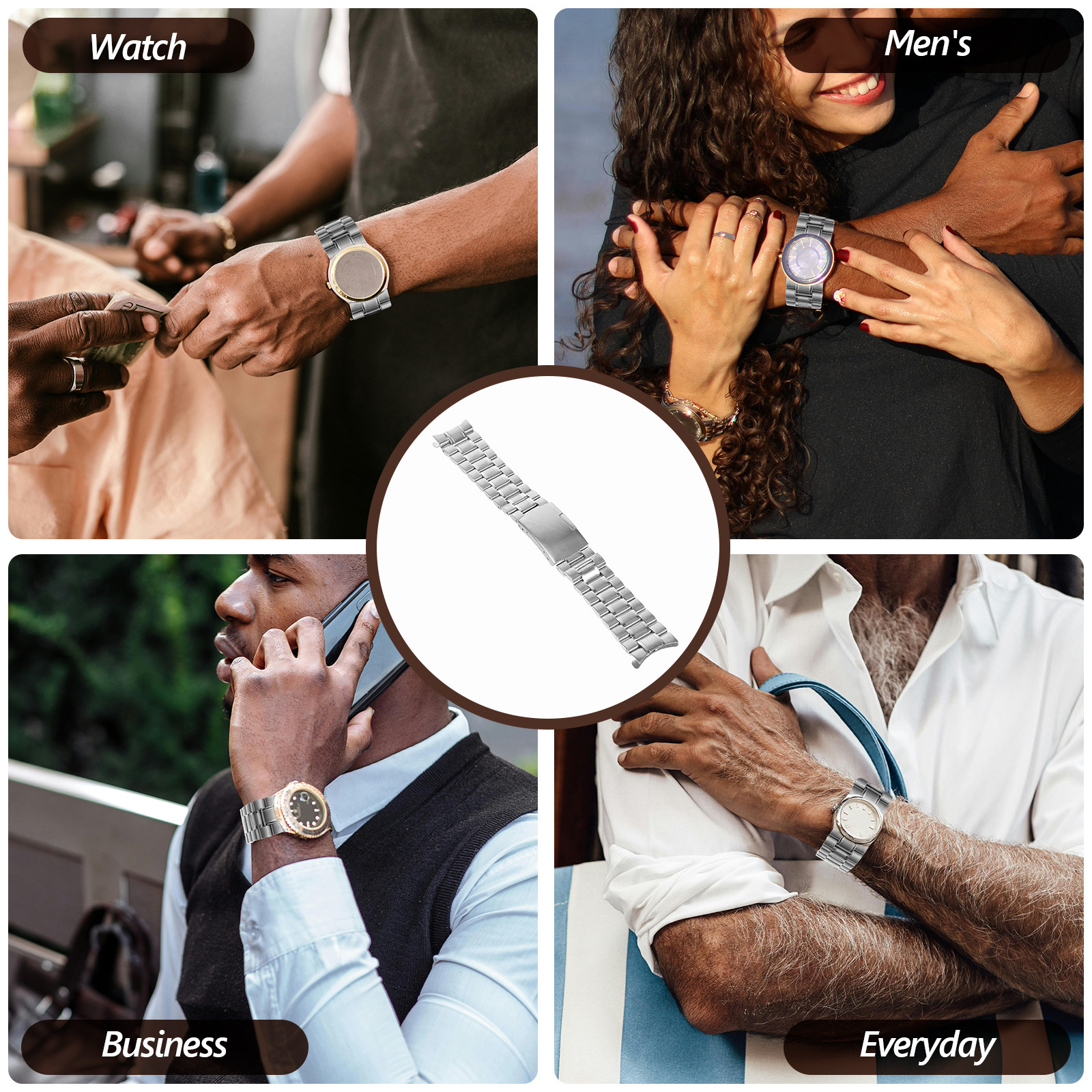 4Pcs Stainless Steel Watch Str - Curved Spring Bar avaliação e preço