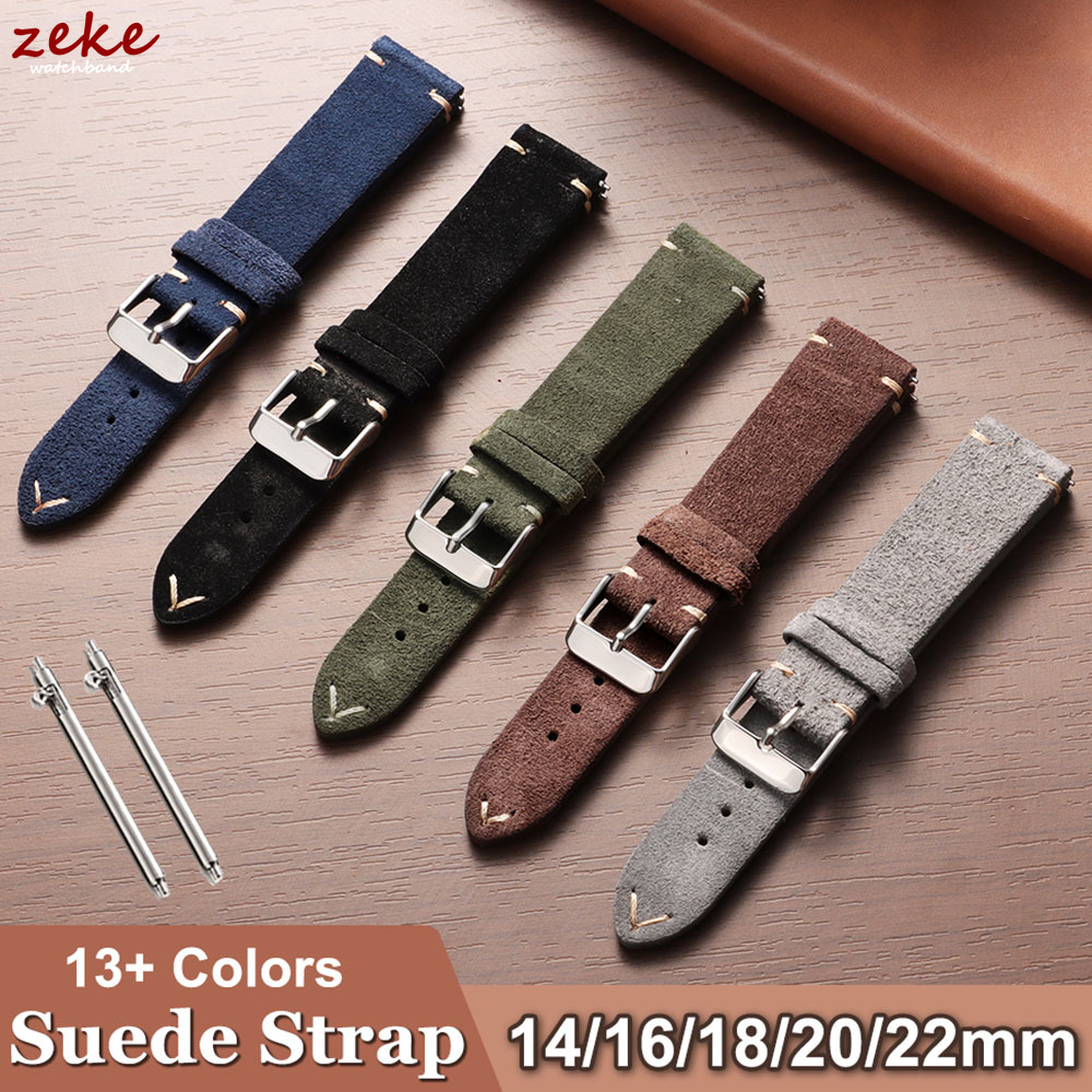 Vintage Soft Suede Leather Str - Suede Strap Watch avaliação e preço