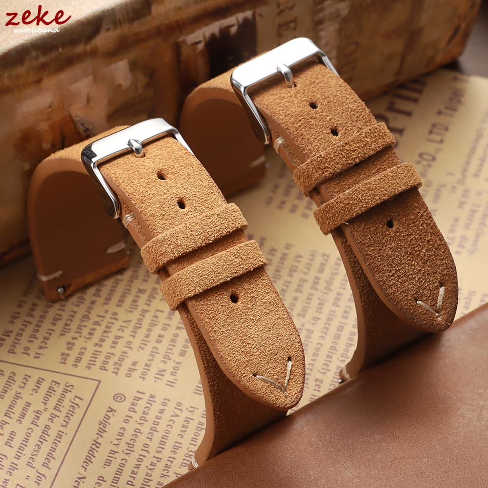 Vintage Soft Suede Leather Str - Suede Strap Watch avaliação e preço