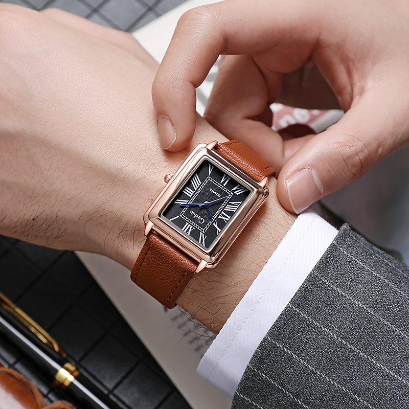 New Fashion Luxury Designer Re - Leather Watch Band Men avaliação e preço