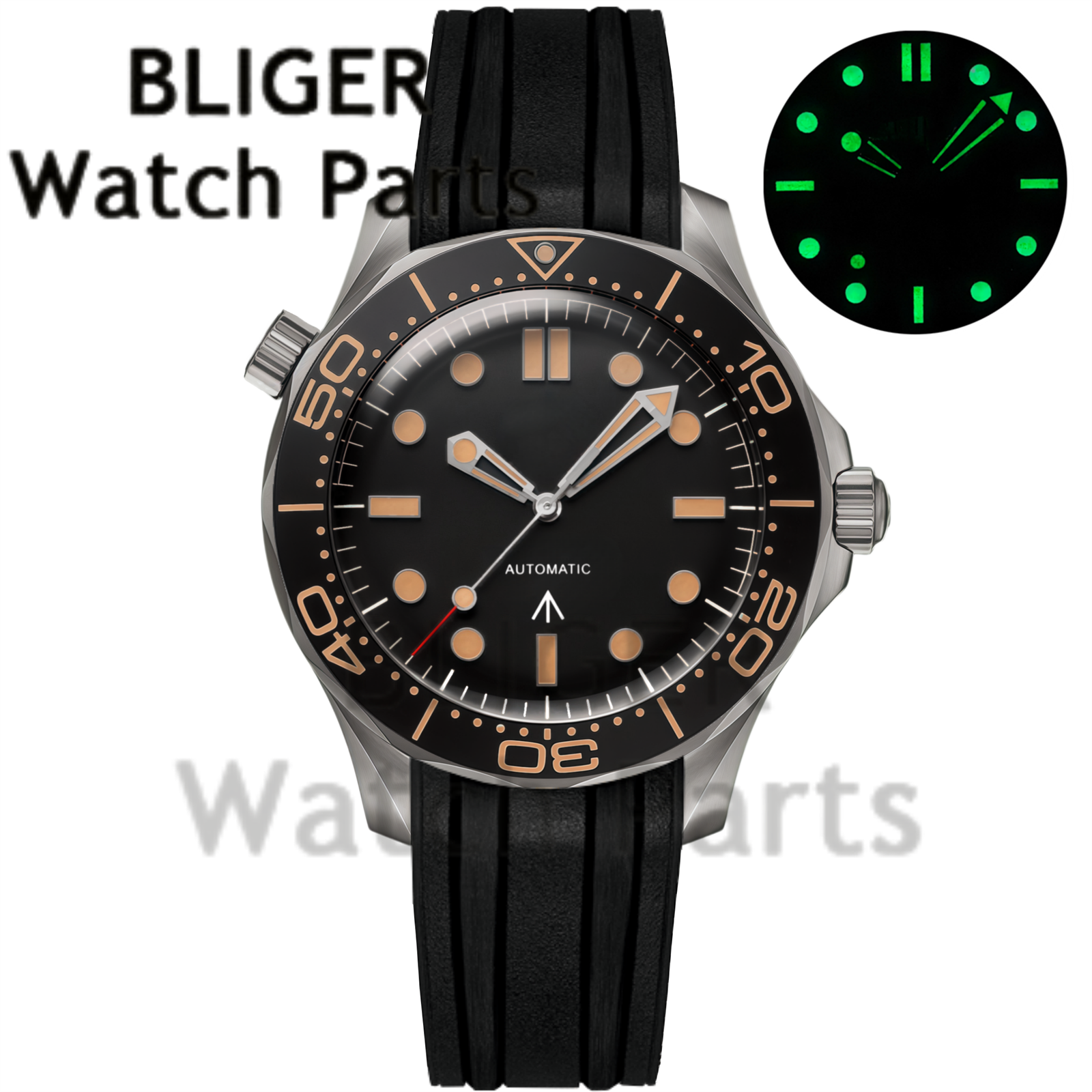 Customizable DIY 41mm Titanium - Stainless Bracelet Diver avaliação e preço