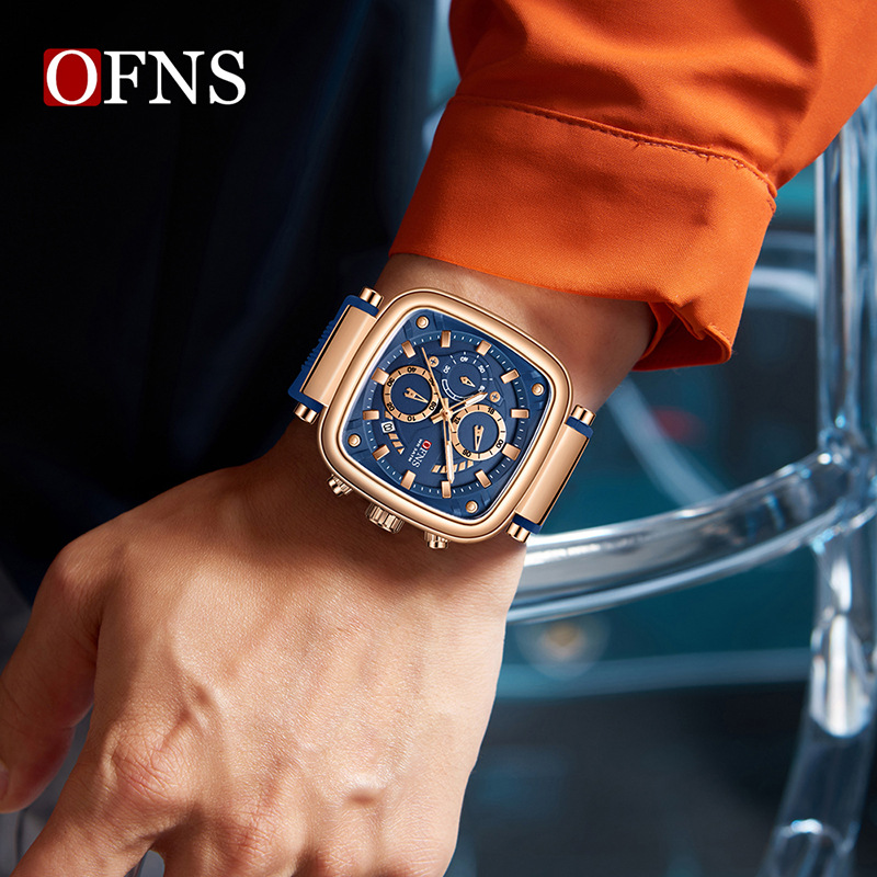 OFNS square waterproof sports  - Rubber Strap Diver avaliação e preço