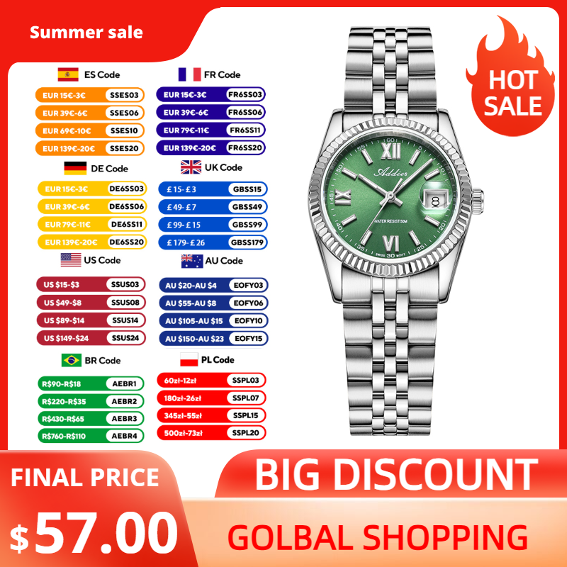 Addies High Quality Luxury Wat - Stainless Bracelet Diver avaliação e preço