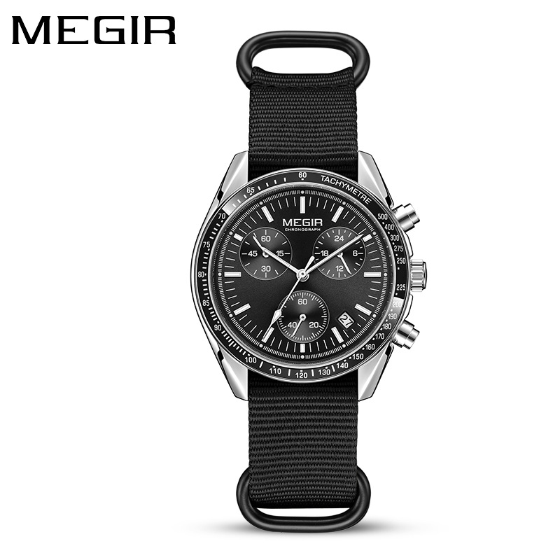 MEGIR 2247 Men's Luxury Quartz - Canvas Strap Watch avaliação e preço