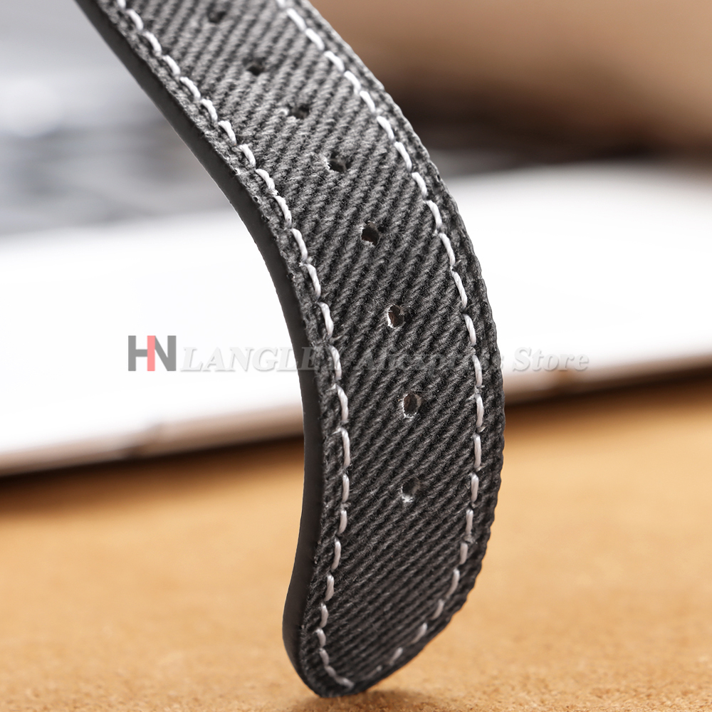 Denim Nylon Watch Strap Canvas - Leather Strap Quick Release avaliação e preço