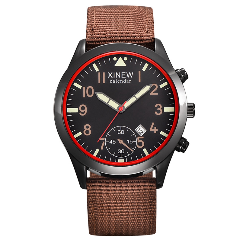 2020 XINEW Watches Men Fashion - Canvas Strap Watch avaliação e preço