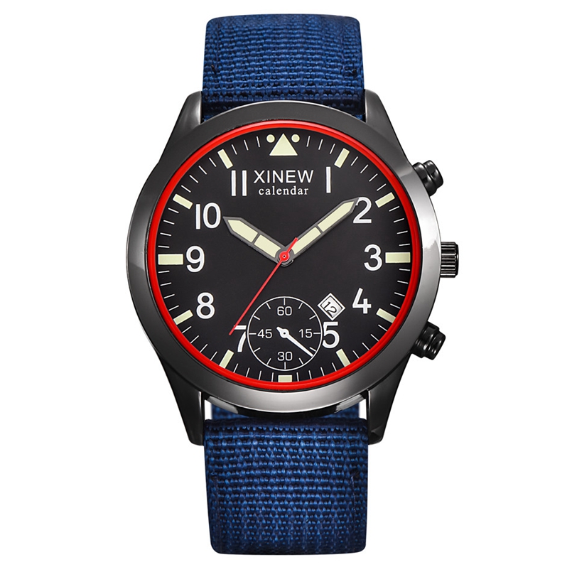 2020 XINEW Watches Men Fashion - Canvas Strap Watch avaliação e preço