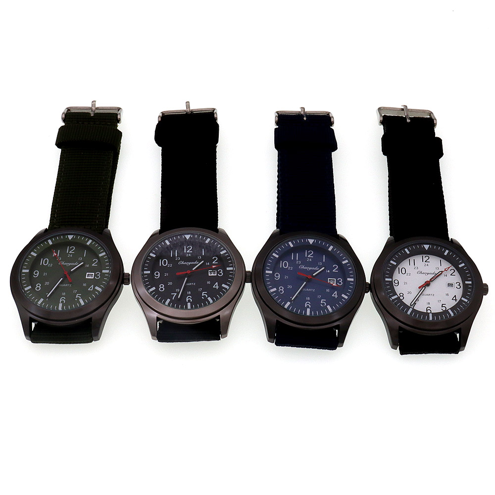 Luxury Men's Quartz Watch Spor - Canvas Strap Watch avaliação e preço
