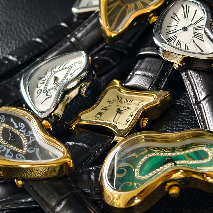 Surrealist Art Melting Clock W - Leather Watch Band Men avaliação e preço