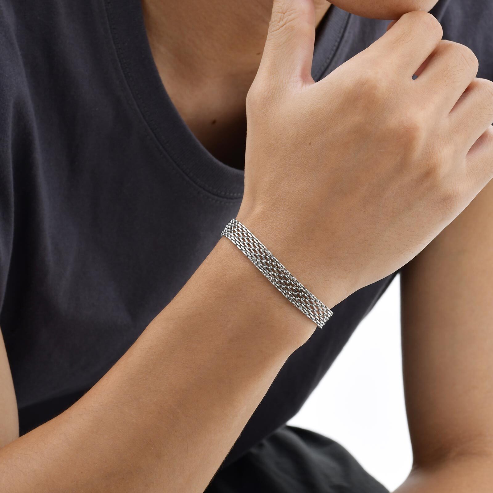 3/8mm Mesh Strap Chain Bracele - Mesh Strap Metal avaliação e preço