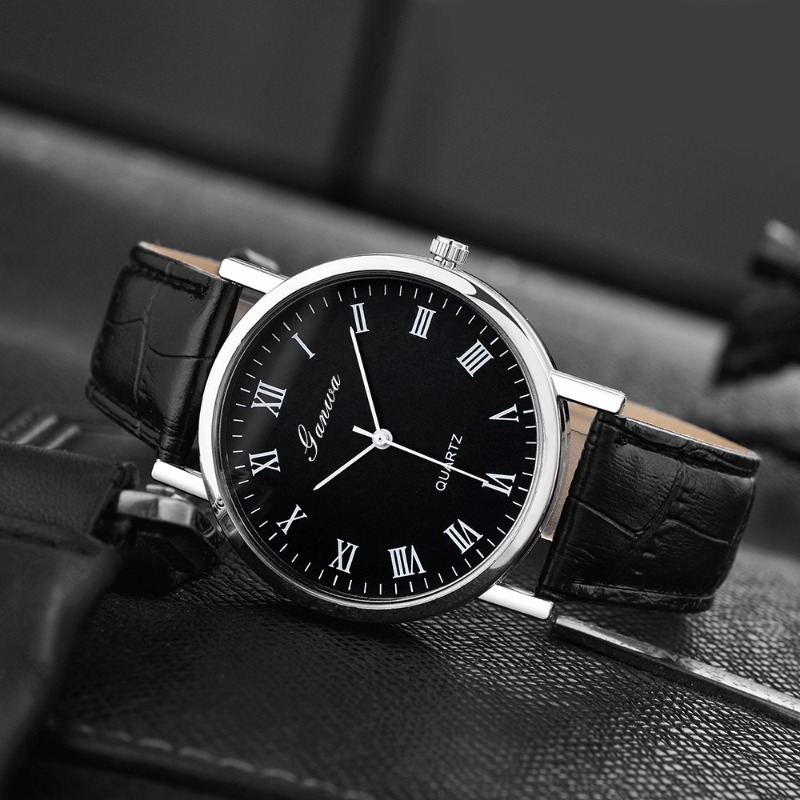 Men's Watch Fashion Arabic Qua - Leather Watch Band Men avaliação e preço