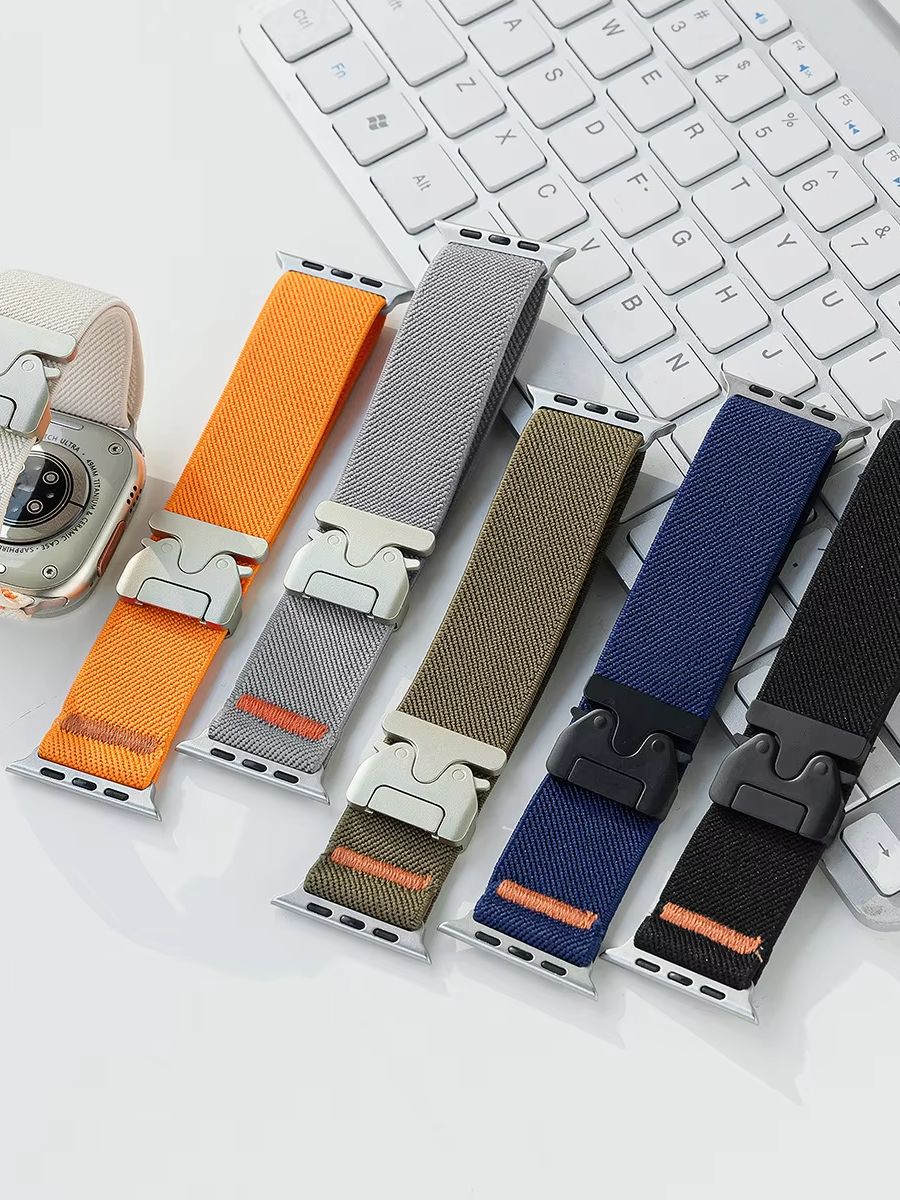 For Apple Watch Band Nylon Ela - Parachute Strap Elastic avaliação e preço