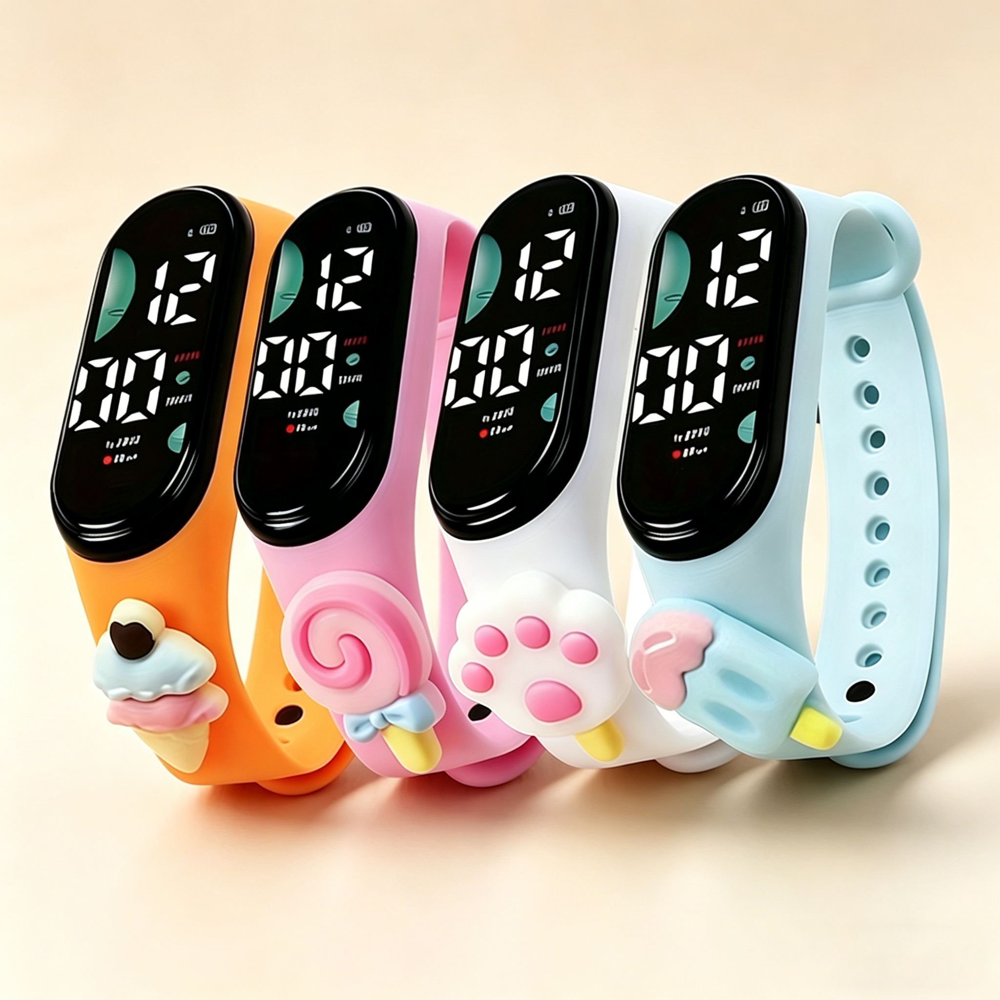 Cute 3D Cartoon Digital Watch  - Silicone Band Women avaliação e preço