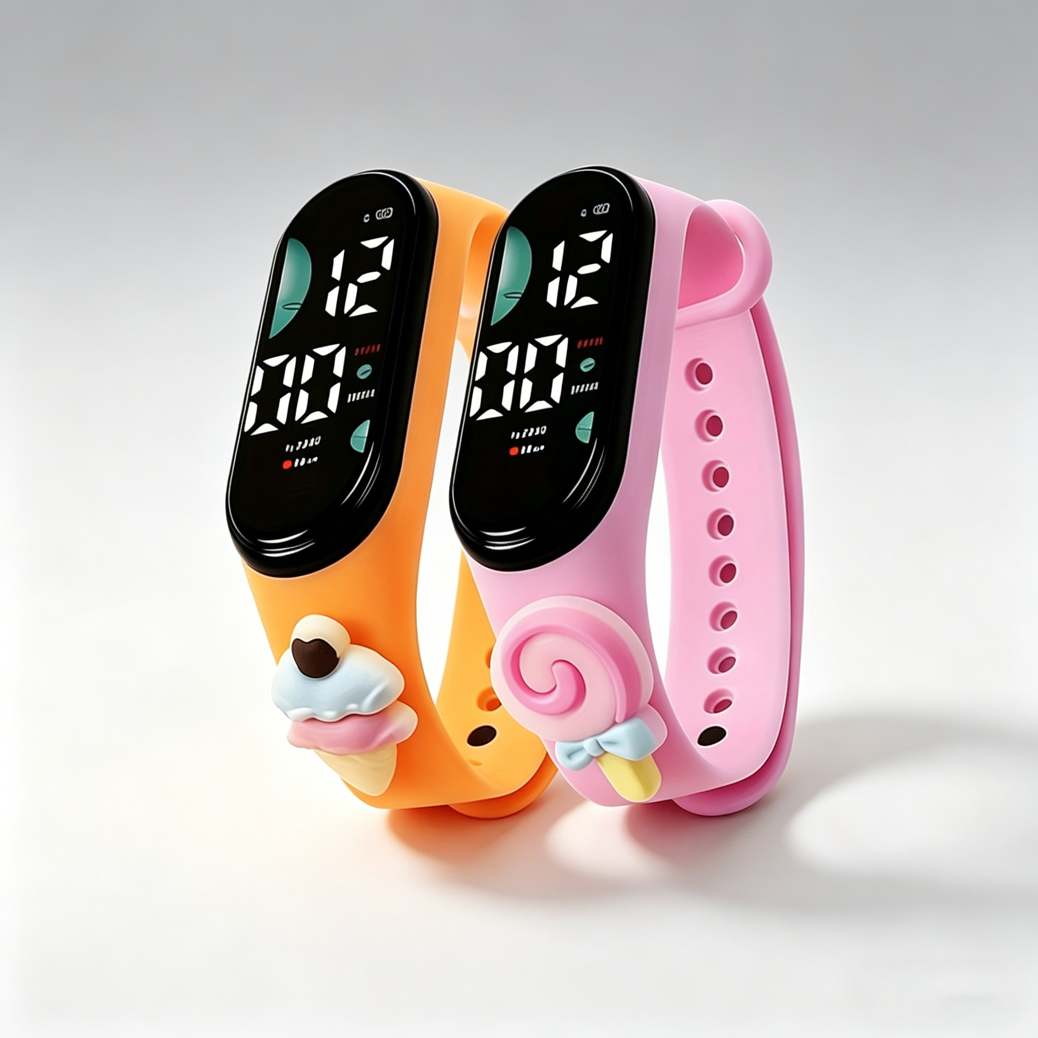 Cute 3D Cartoon Digital Watch  - Silicone Band Women avaliação e preço
