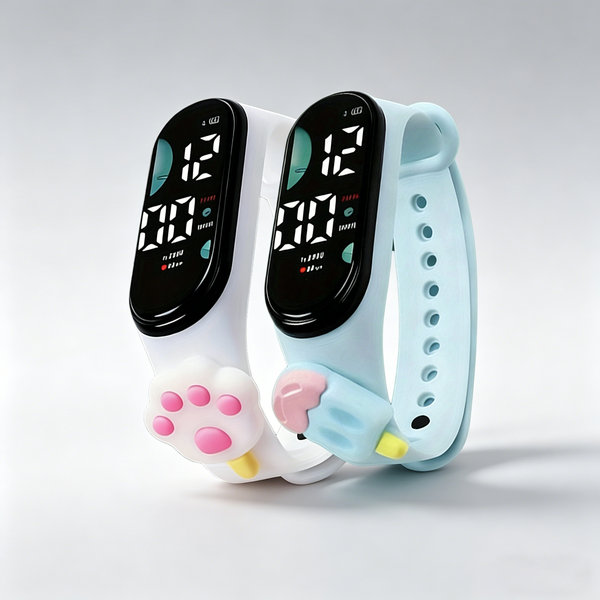 Cute 3D Cartoon Digital Watch  - Silicone Band Women avaliação e preço