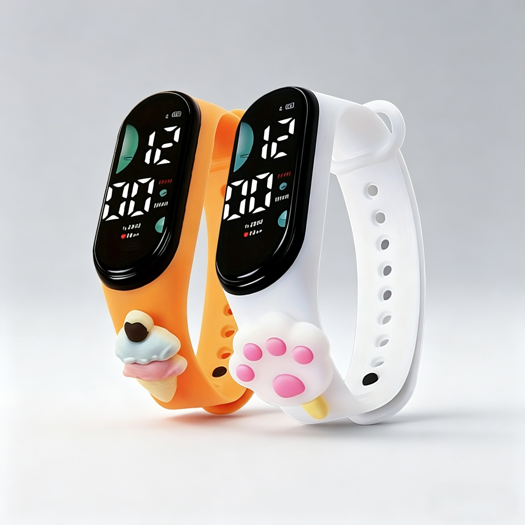 Cute 3D Cartoon Digital Watch  - Silicone Band Women avaliação e preço