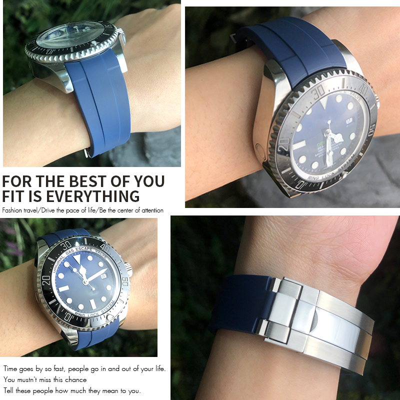 21mm Silicone Rubber Watch Ban - Rubber Strap Diver avaliação e preço