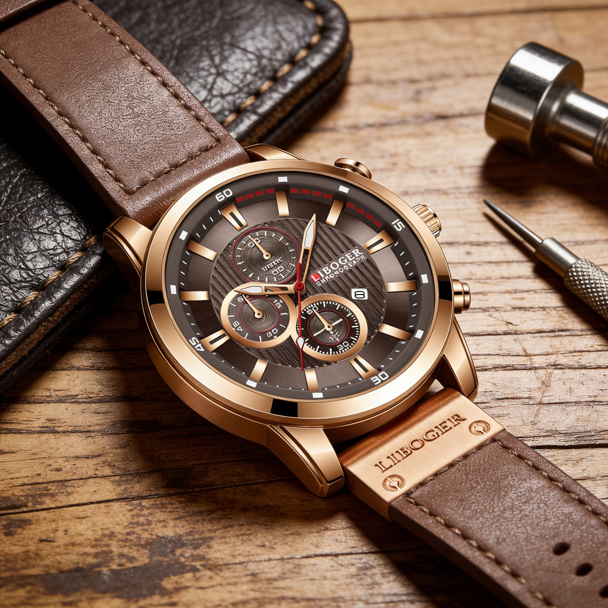Business Men Quartz Watch High - Leather Watch Band Men avaliação e preço