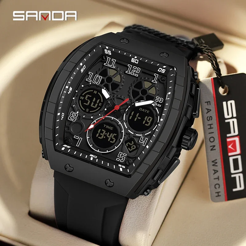 SANDA 6157 New Fashion Men's E - Rubber Strap Diver avaliação e preço
