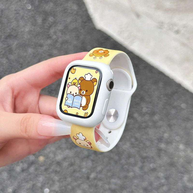Cute Rilakkuma Print Silicone  - Silicone Band Women avaliação e preço