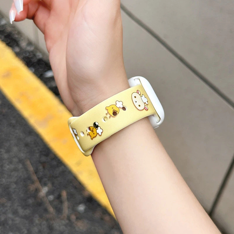 Cute Rilakkuma Print Silicone  - Silicone Band Women avaliação e preço