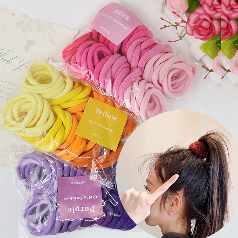 50PCS/Set Women Girls Basic Ha - Silicone Band Women avaliação e preço