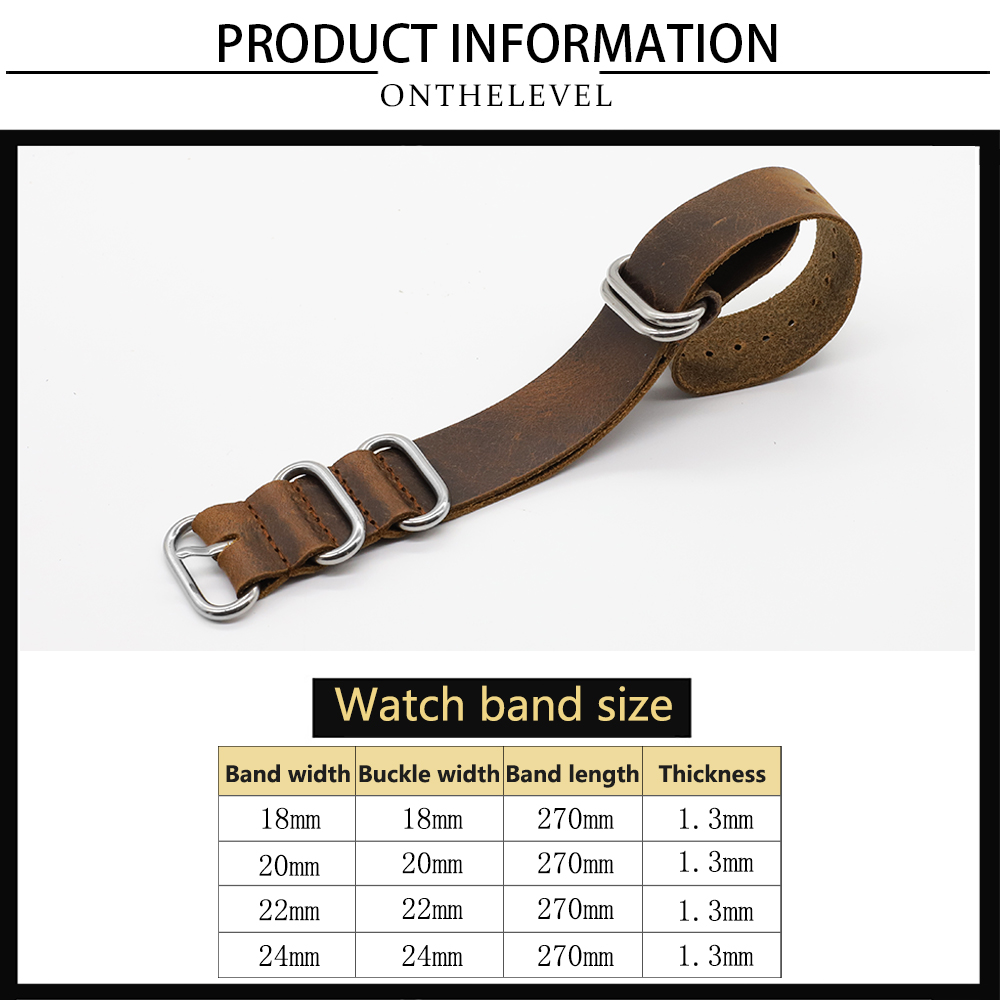 Genuine Leather Watch Band 18m - Nato Strap Nylon avaliação e preço