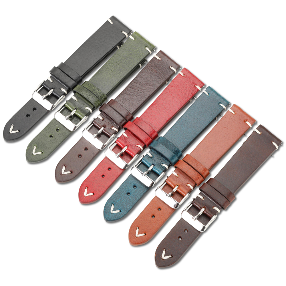 Vintage Genuine 18mm 19mm 20mm - Suede Strap Watch avaliação e preço